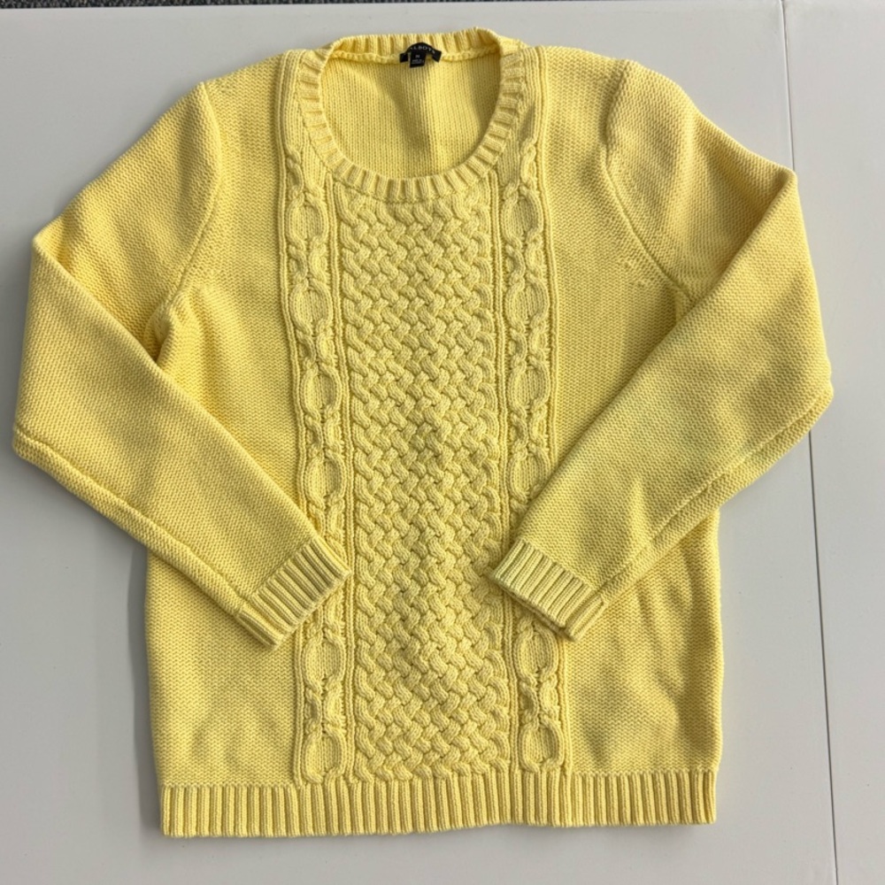 Talbots Yellow Cable Knit Sweater - Women’s size Medium